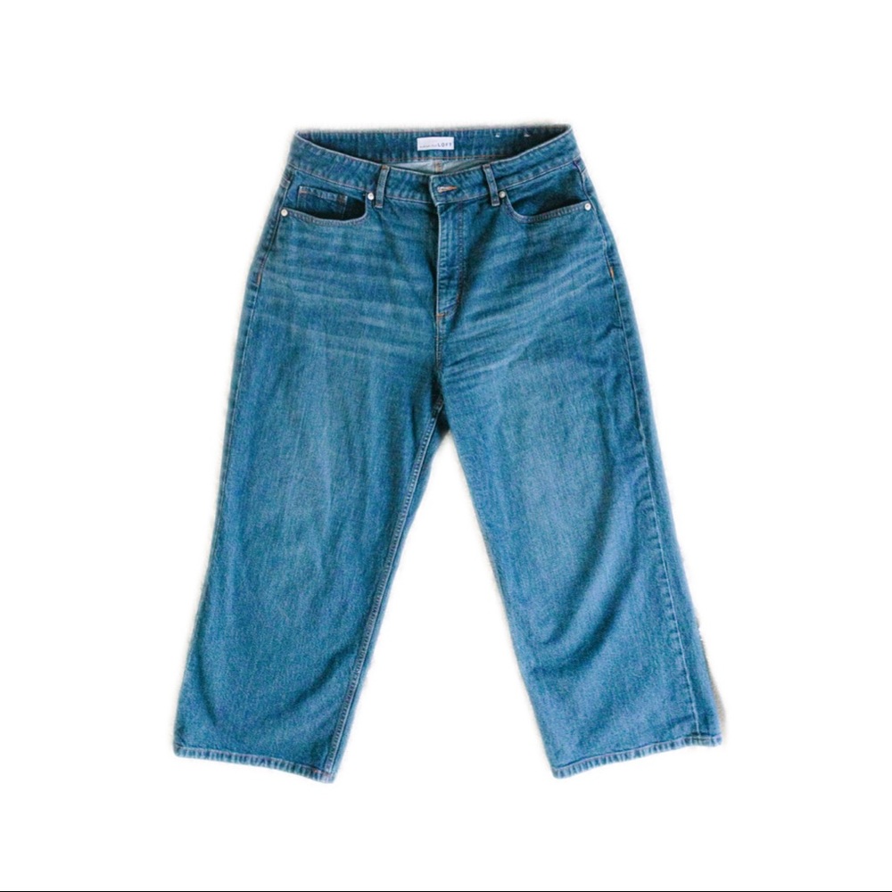 VGUC Curvy Wide Leg Jeans Size 8 from Loft in Medium Wash